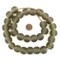 The Bead Chest Groundhog Grey Frosted Sea Glass Beads 20mm Brown Round Large Hole 24 Inch Strand
